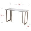 UrbanPro Modern Glass Top Writing Desk in Champagne