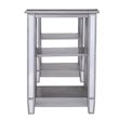UrbanPro Mirrored Writing Desk in Brushed Matte Silver