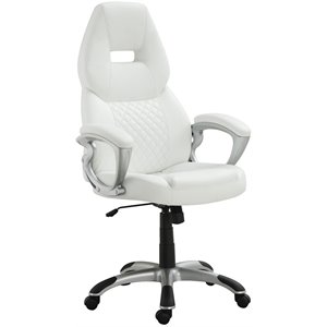 urbanpro leather in sporty executive high back office chair in white