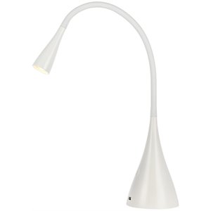 urbanpro 3.5w 3000k modern metal led desk lamp in glossy white