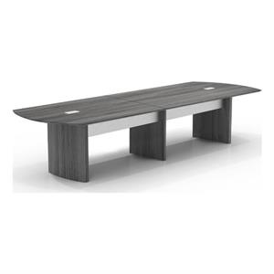 urbanpro modern wood 12' conference table in gray steel laminate