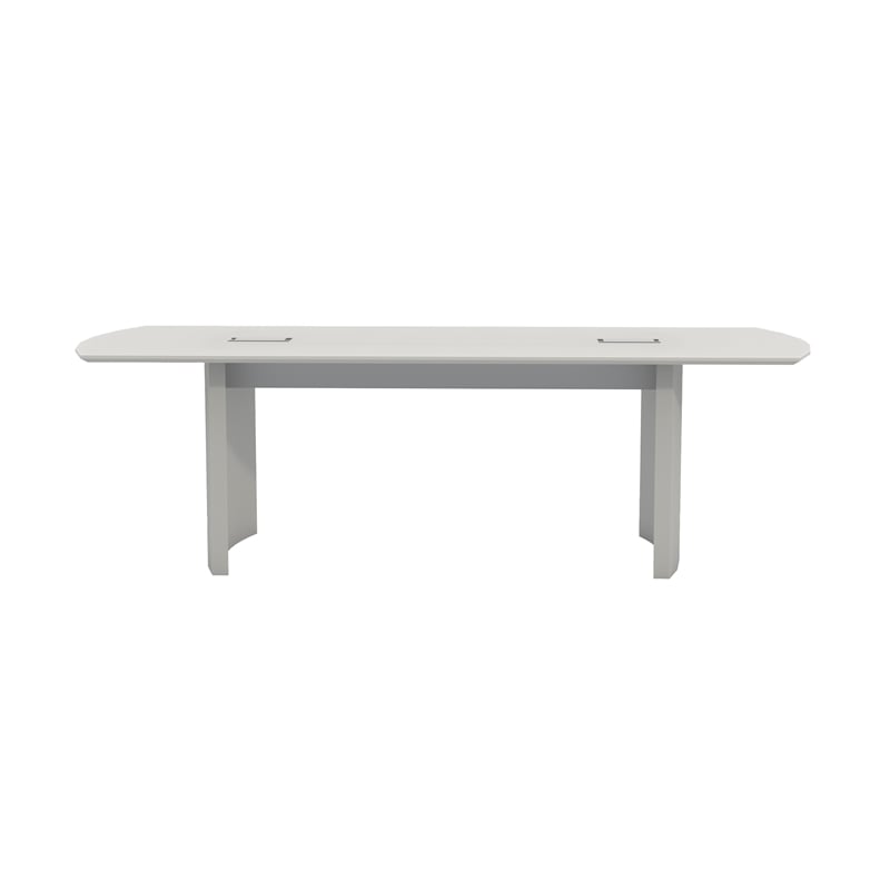 Urbanpro Modern Engineered Wood 8' Conference Table in Sea Salt White