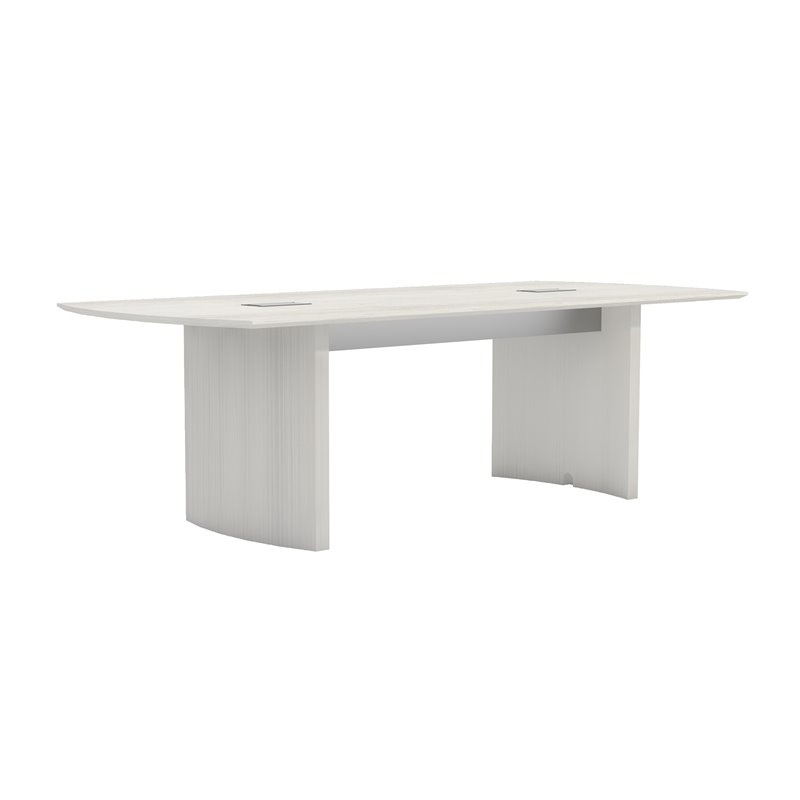 Urbanpro Modern Engineered Wood 8' Conference Table in Sea Salt White