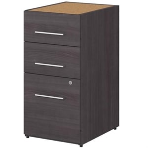 UrbanPro 16W 3 Drawer File Cabinet in Storm Gray - Engineered Wood