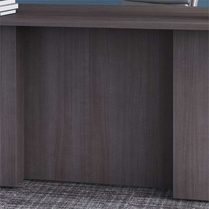 UrbanPro 72W L Shaped Desk with Drawers in Storm Gray - Engineered Wood