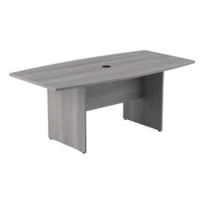 UrbanPro Conference Table with Wood Base in Platinum Gray - Engineered Wood