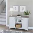 UrbanPro Accent Storage Cabinet with Doors in White/Shiplap - Engineered Wood