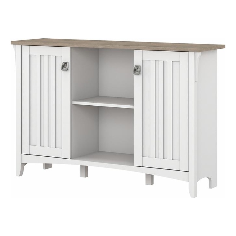 UrbanPro Accent Storage Cabinet with Doors in White/Shiplap - Engineered Wood