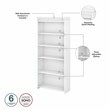 UrbanPro L Desk with File Cabinet and Bookcase in White/Gray - Engineered Wood