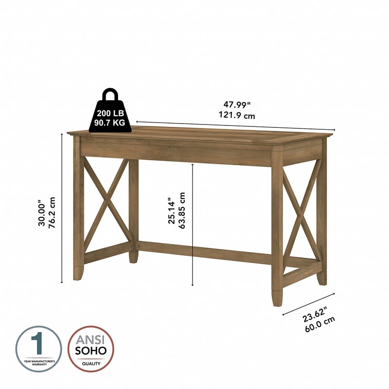 UrbanPro Contemporary Engineered Wood Writing Desk in Reclaimed Pine