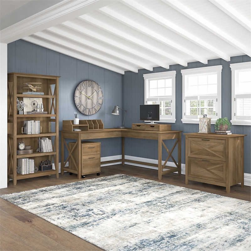 UrbanPro 2 Drawers Contemporary Wood Lateral File Cabinet in Pine