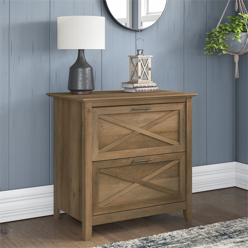 UrbanPro 2 Drawers Contemporary Wood Lateral File Cabinet in Pine