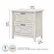 UrbanPro 2 Drawer Lateral File Cabinet in Linen White Oak - Engineered Wood