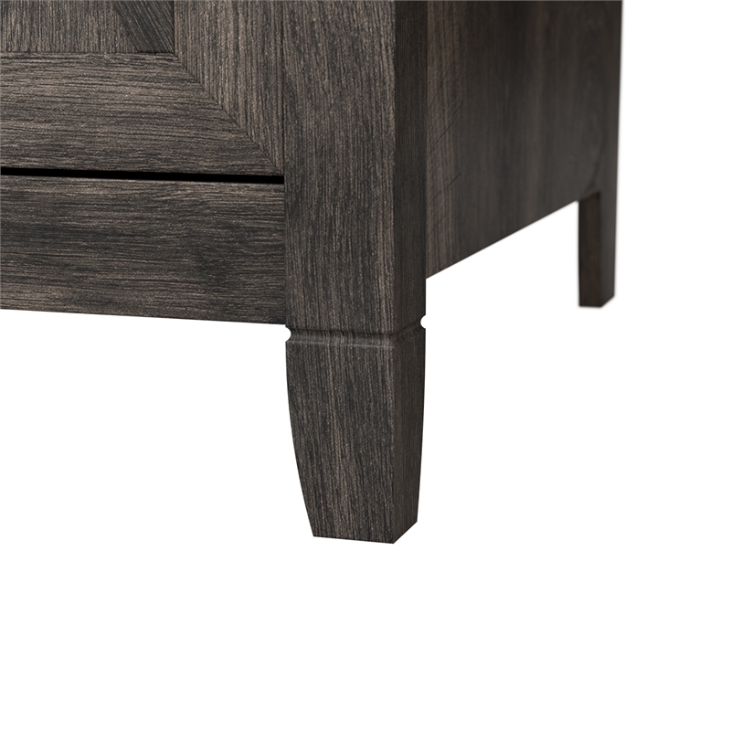 UrbanPro 2 Drawers Farmhouse Wood Lateral File Cabinet in Gray