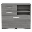 UrbanPro Office Storage Cabinet with Drawers in Platinum Gray - Engineered Wood