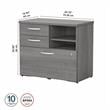UrbanPro Office Storage Cabinet with Drawers in Platinum Gray - Engineered Wood