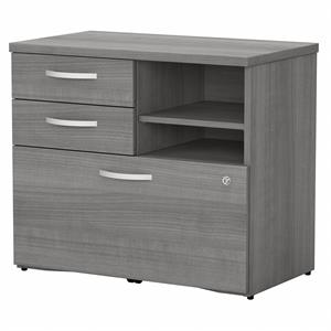 UrbanPro Office Storage Cabinet with Drawers in Platinum Gray - Engineered Wood