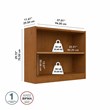 UrbanPro Small 2 Bookshelf Bookcase in Natural Cherry - Engineered Wood