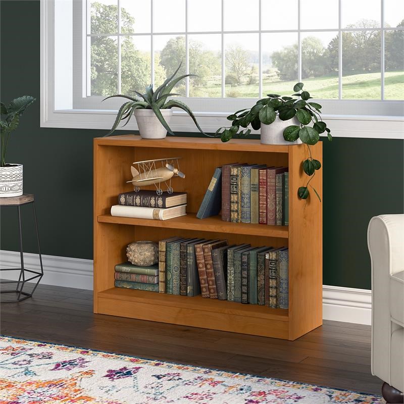 UrbanPro Small 2 Bookshelf Bookcase in Natural Cherry - Engineered Wood