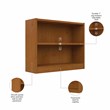 UrbanPro Small 2 Bookshelf Bookcase in Natural Cherry - Engineered Wood