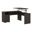 UrbanPro 3 Position L Shaped Sit Stand Desk in Heather Gray - Engineered Wood