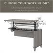 UrbanPro 72W Sit to Stand L Shaped Desk in Platinum Gray - Engineered Wood