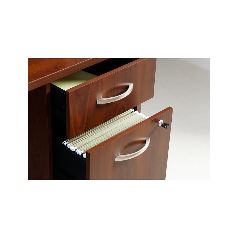 UrbanPro 48W x 30D Office Desk with Drawers in Hansen Cherry - Engineered Wood