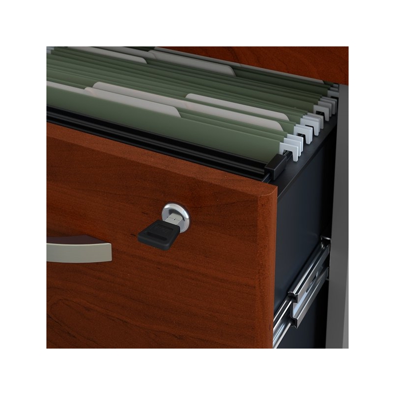 UrbanPro 48W x 30D Office Desk with Drawers in Hansen Cherry - Engineered Wood