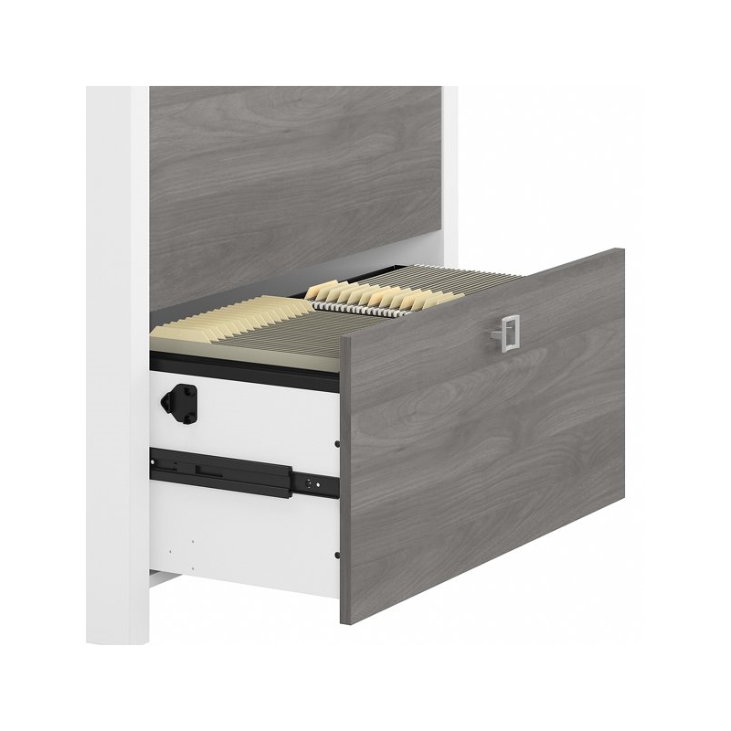 UrbanPro 2-Drawer Engineered Wood Lateral File Cabinet in Gray/Pure White
