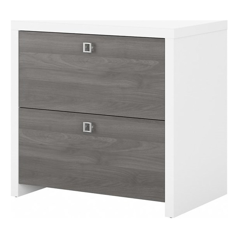 UrbanPro 2-Drawer Engineered Wood Lateral File Cabinet in Gray/Pure White