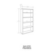 Urbanpro Engineered Wood 5-Shelf Bookcase in Noble Elm/Brown