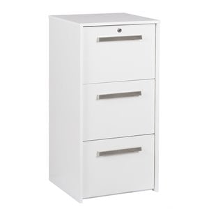 Urbanpro 3-Drawer Modern Wood Lateral File Cabinet in White Finish