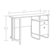 UrbanPro Modern Engineered Wood and Metal Desk in Etched Oak