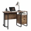 UrbanPro Modern Engineered Wood and Metal Desk in Etched Oak