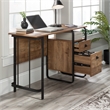 UrbanPro Modern Engineered Wood and Metal Desk in Etched Oak