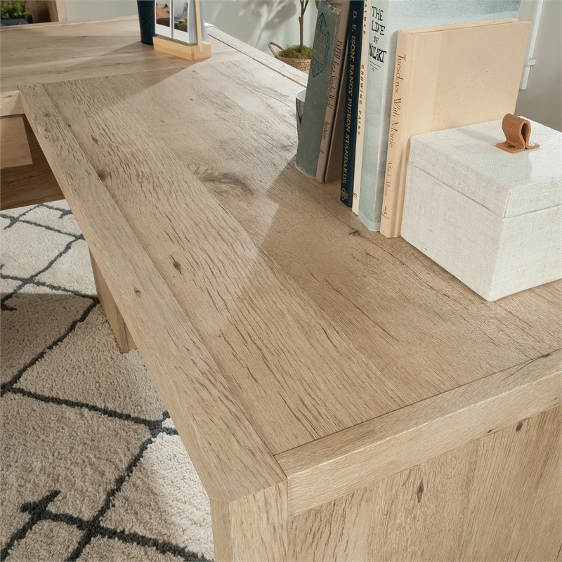 UrbanPro Engineered Wood L-Shaped Home Office Desk in Prime Oak