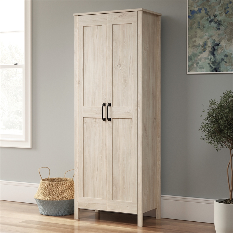 UrbanPro Engineered Wood 2-Door Storage Cabinet in Chalk Oak