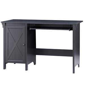 Urbanpro Farmhouse 1-Door Wood Writing Desk in Espresso