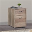 Urbanpro Traditional Wood Rustic Oak Finish Mobile File Cabinet