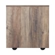 Urbanpro Traditional Wood Rustic Oak Finish Mobile File Cabinet