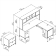 UrbanPro 72W Sit to Stand L Desk with Hutch and File Cabinet