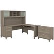 UrbanPro 72W Sit to Stand L Desk with Hutch and File Cabinet