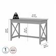 UrbanPro Contemporary Engineered Wood Writing Desk in Cape Cod Gray