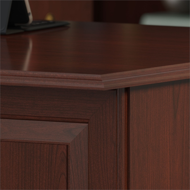 UrbanPro L Shaped Desk 4 Pc. Set in Harvest Cherry - Engineered Wood