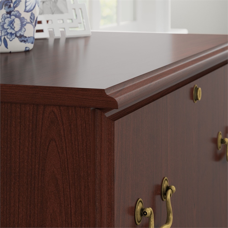 UrbanPro L Shaped Desk 4 Pc. Set in Harvest Cherry - Engineered Wood