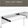 UrbanPro 72W L Shaped Desk with Hutch and Bookcase in White - Engineered Wood