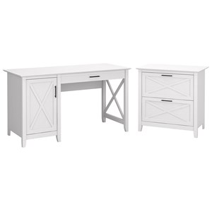 UrbanPro 54W Computer Desk with Storage and Lateral File Cabinet