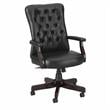 UrbanPro High Back Tufted Office Chair with Arms in Black Leather