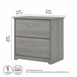 UrbanPro 2 Drawer Lateral File Cabinet in Modern Gray - Engineered Wood