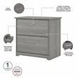 UrbanPro 2 Drawer Lateral File Cabinet in Modern Gray - Engineered Wood